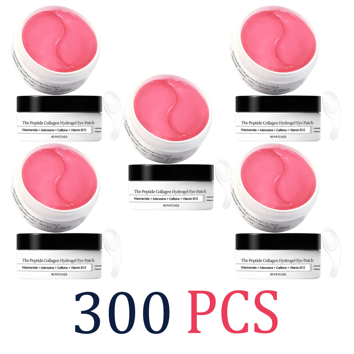 60 Pcs Collagen Peptide Moisturizing Eye Patches Hydrogel Under Eye Mask Daily Skincare Soothing Eye Care Hydrating Mask