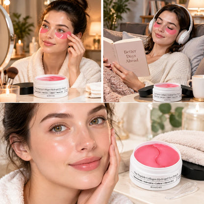 60 Pcs Collagen Peptide Moisturizing Eye Patches Hydrogel Under Eye Mask Daily Skincare Soothing Eye Care Hydrating Mask
